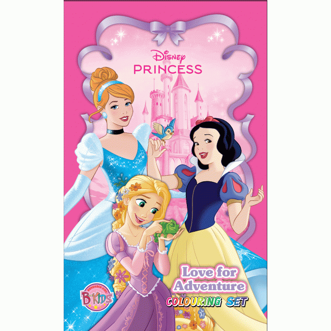 Disney Princess COLOURING SET ชุดระบายสี Love for Adventure + สีไม้และสติ๊กเกอร์โฮโลแกรม